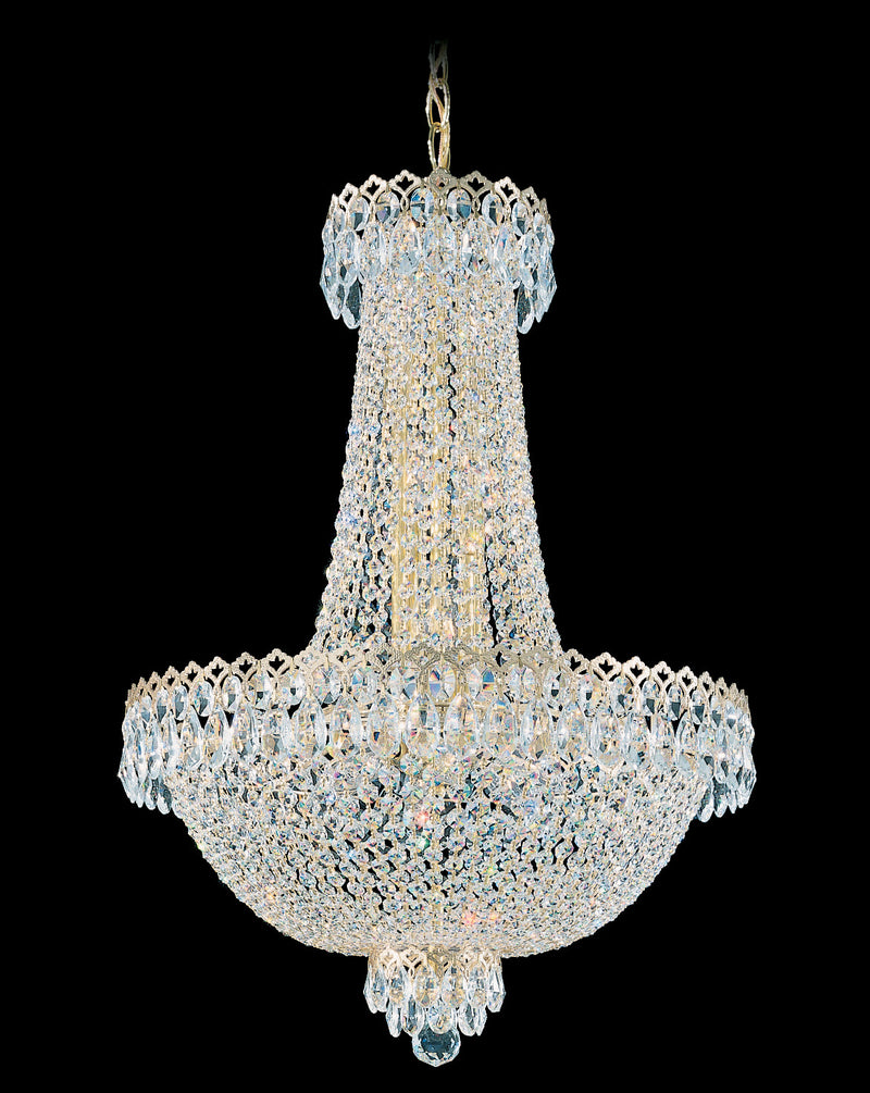Schonbek 2622-40O 12 Light Chandelier, Polished Silver