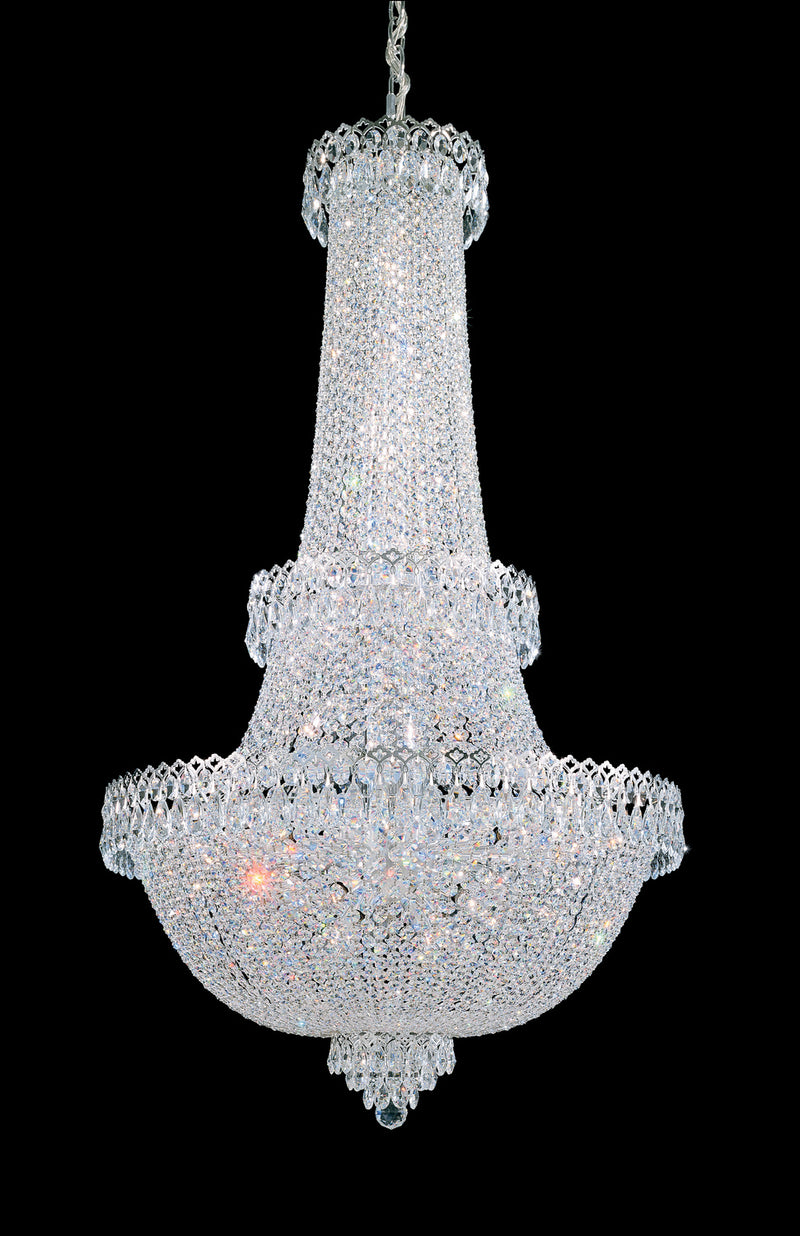 Schonbek 2638-40O 41 Light Chandelier, Polished Silver