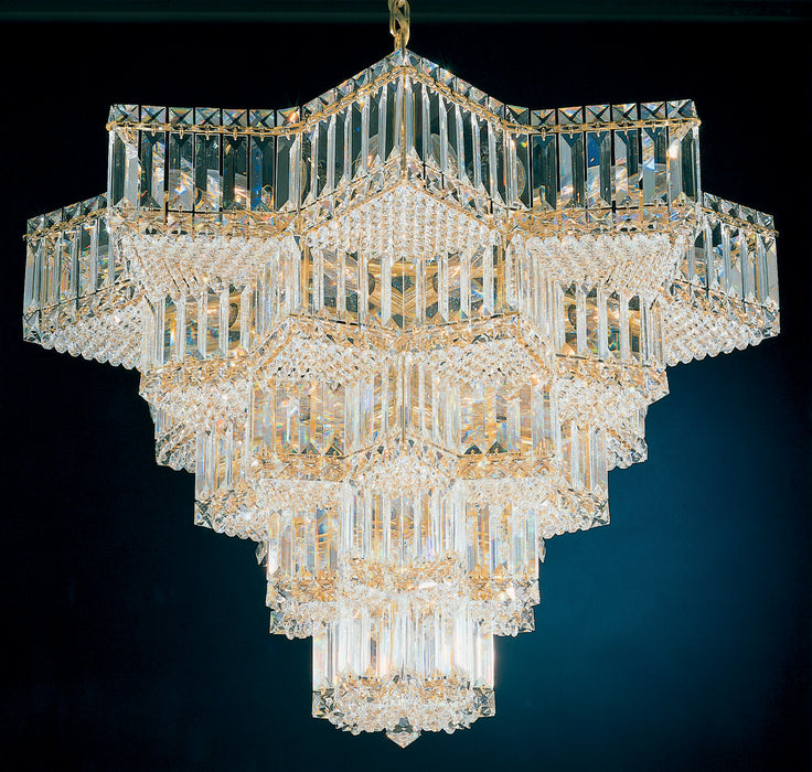 Schonbek 2716-40O 31 Light Chandelier, Polished Silver