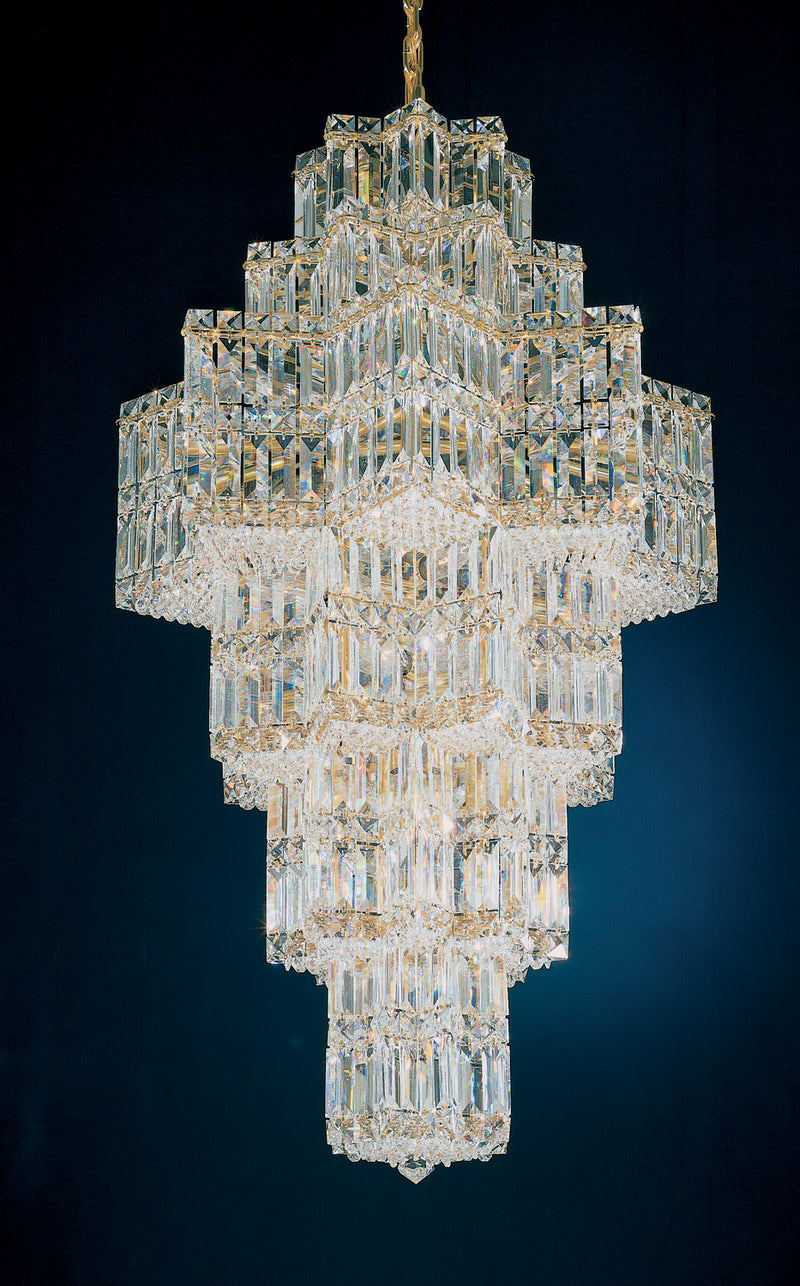 Schonbek 2725-40O 35 Light Chandelier, Polished Silver