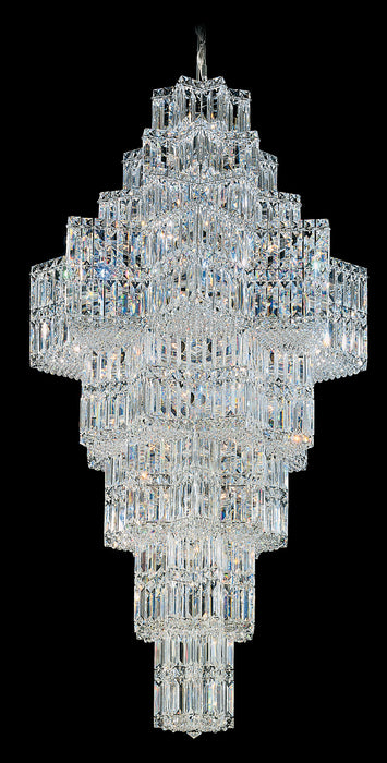 Schonbek 2727-40O 63 Light Chandelier, Polished Silver