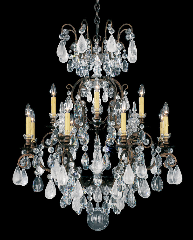 Schonbek 3572-22AD 13 Light Chandelier, Heirloom Gold