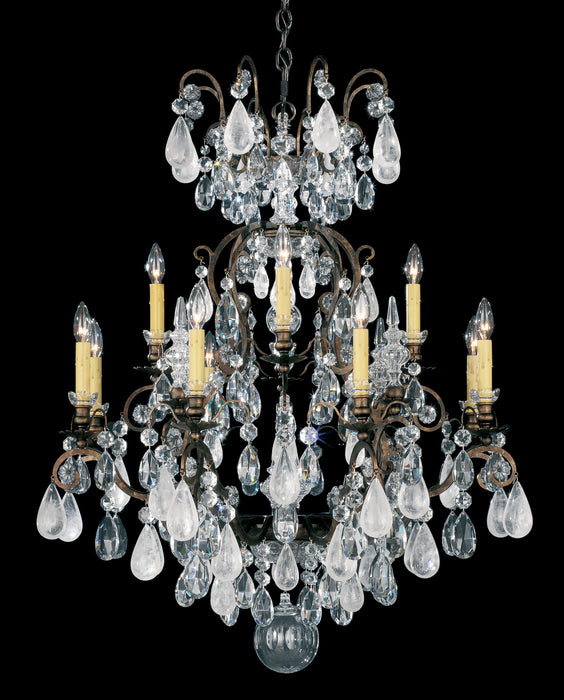 Schonbek 3572-51CL 13 Light Chandelier, Black