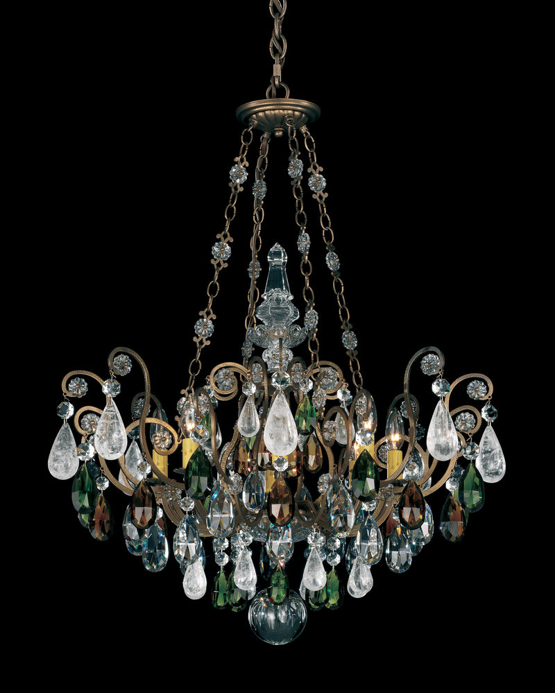 Schonbek 3587-22AD Eight Light Pendant, Heirloom Gold