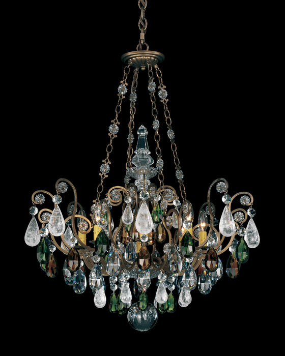 Schonbek 3587-51OS Eight Light Pendant, Black