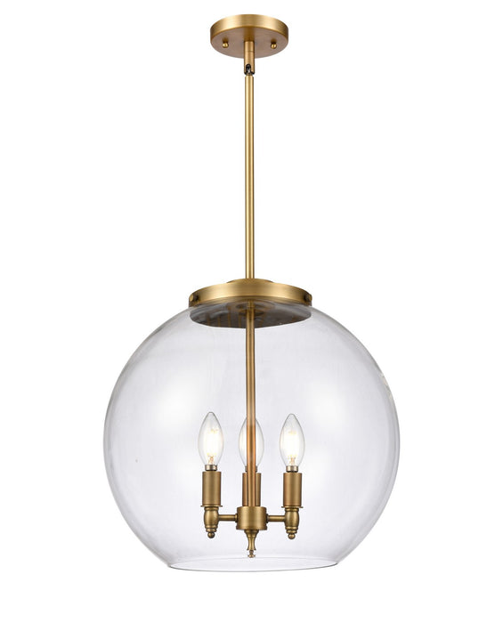 Innovations 221-3S-BB-G122-16 Three Light Pendant, Brushed Brass