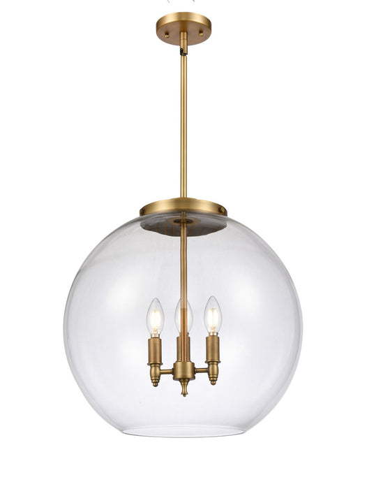 Innovations 221-3S-BB-G122-18 Three Light Pendant, Brushed Brass
