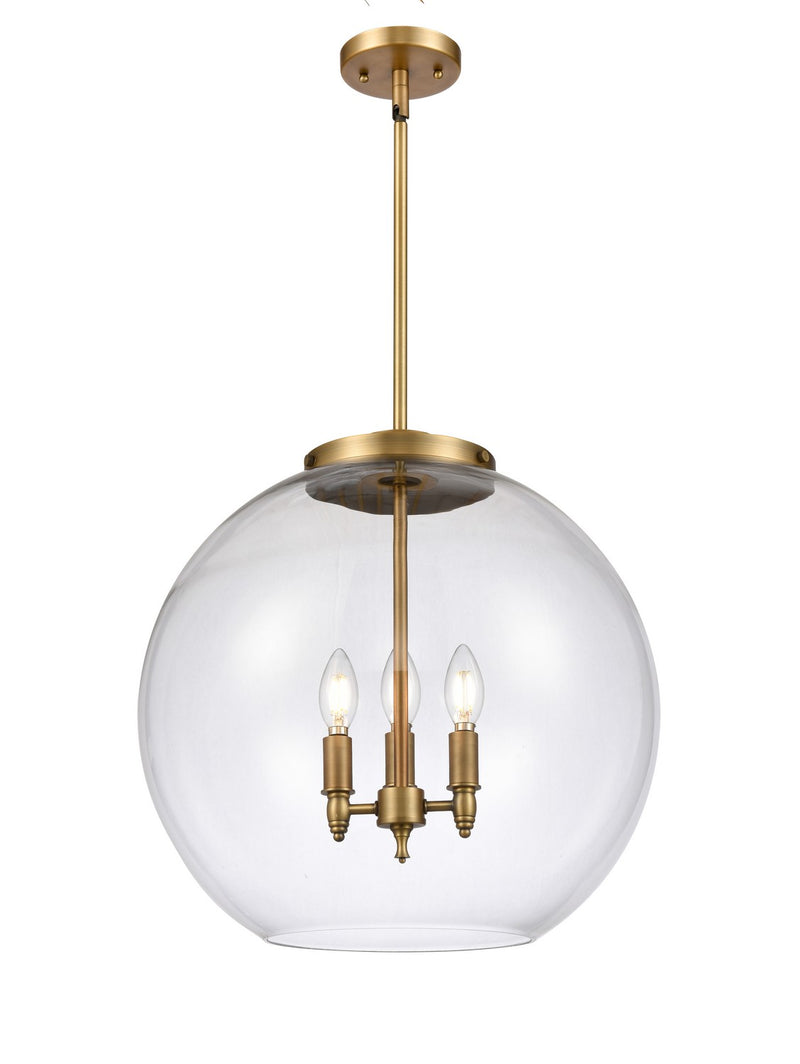 Innovations 221-3S-BB-G122-18-LED LED Pendant, Brushed Brass