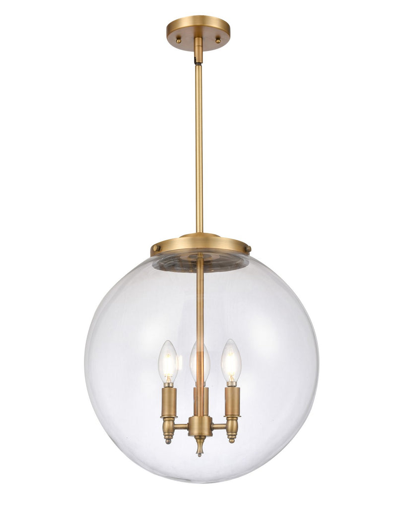 Innovations 221-3S-BB-G202-16 Three Light Pendant, Brushed Brass