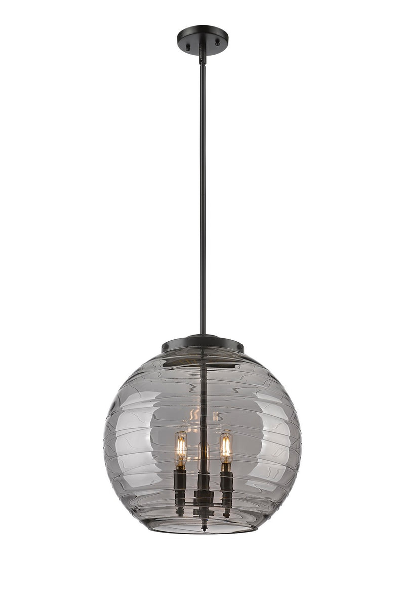 Innovations 221-3S-BK-G1213-16SM Three Light Pendant, Matte Black