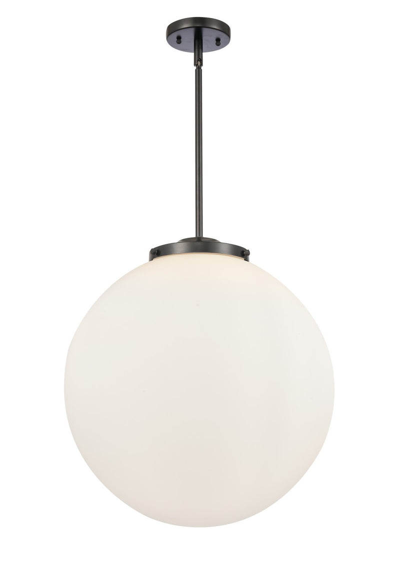 Innovations 221-3S-BK-G201-18 Three Light Pendant, Matte Black