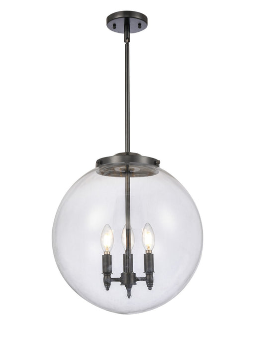 Innovations 221-3S-BK-G202-16 Three Light Pendant, Matte Black