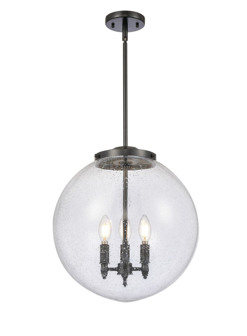 Innovations 221-3S-BK-G204-16 Three Light Pendant, Matte Black