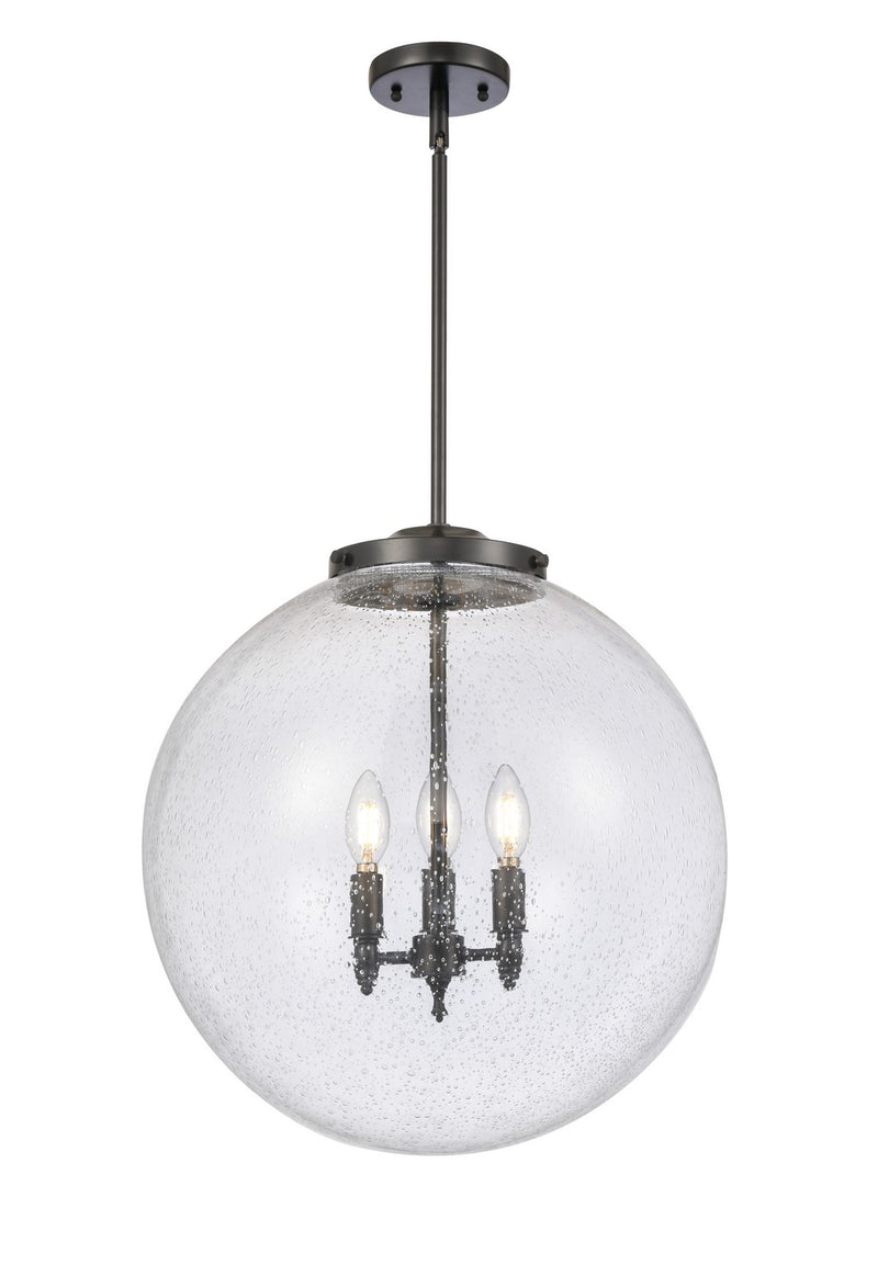 Innovations 221-3S-BK-G204-18 Three Light Pendant, Matte Black
