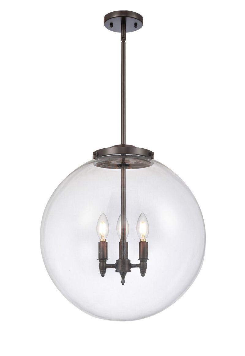 Innovations 221-3S-OB-G202-18 Three Light Pendant, Oil Rubbed Bronze