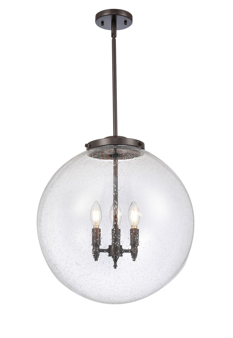 Innovations 221-3S-OB-G204-18 Three Light Pendant, Oil Rubbed Bronze