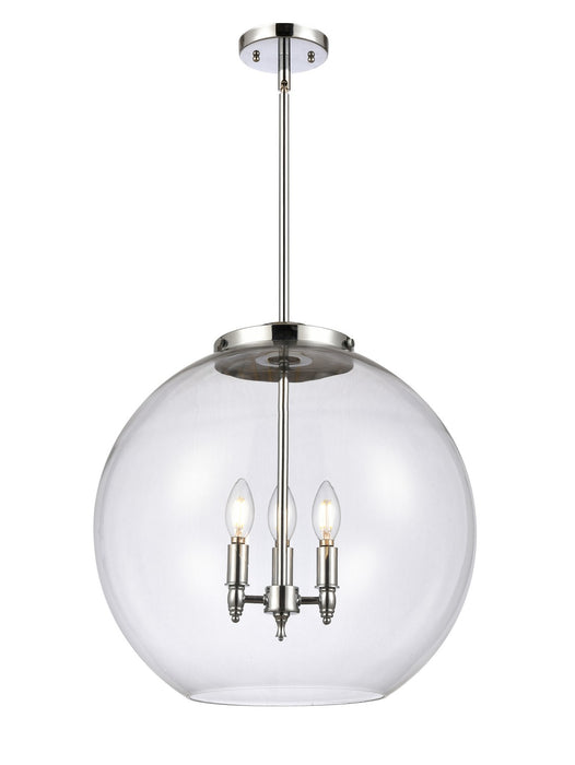 Innovations 221-3S-PC-G122-18 Three Light Pendant, Polished Chrome
