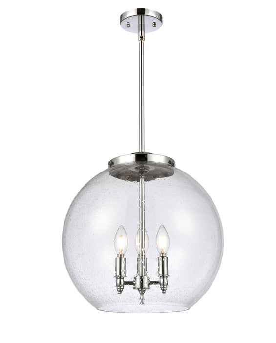 Innovations 221-3S-PC-G124-16 Three Light Pendant, Polished Chrome