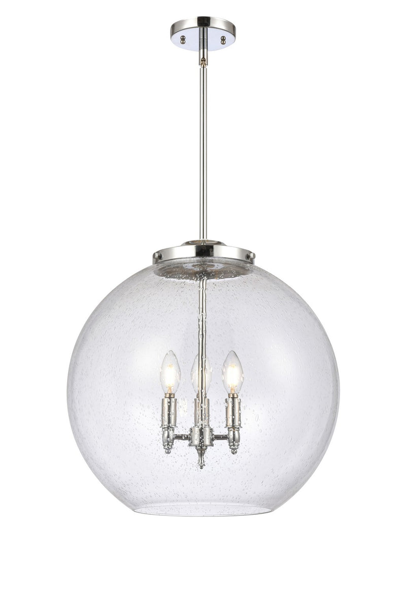 Innovations 221-3S-PC-G124-18 Three Light Pendant, Polished Chrome