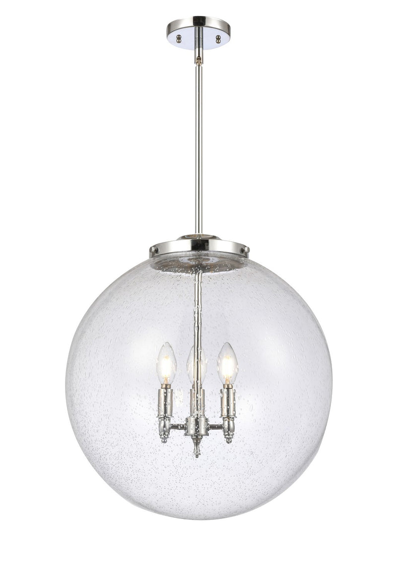 Innovations 221-3S-PC-G204-18 Three Light Pendant, Polished Chrome