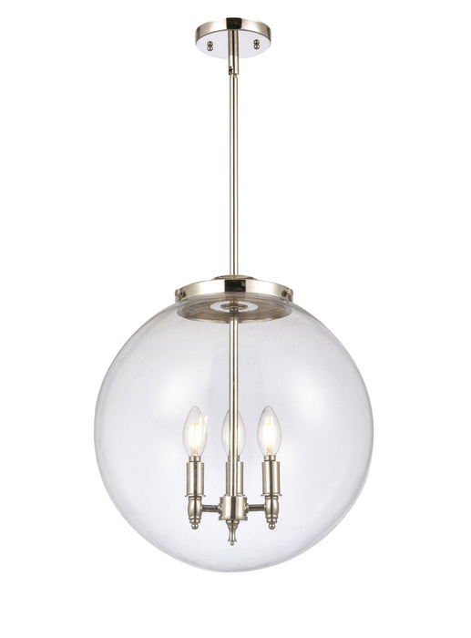Innovations 221-3S-PN-G202-16-LED LED Pendant, Polished Nickel