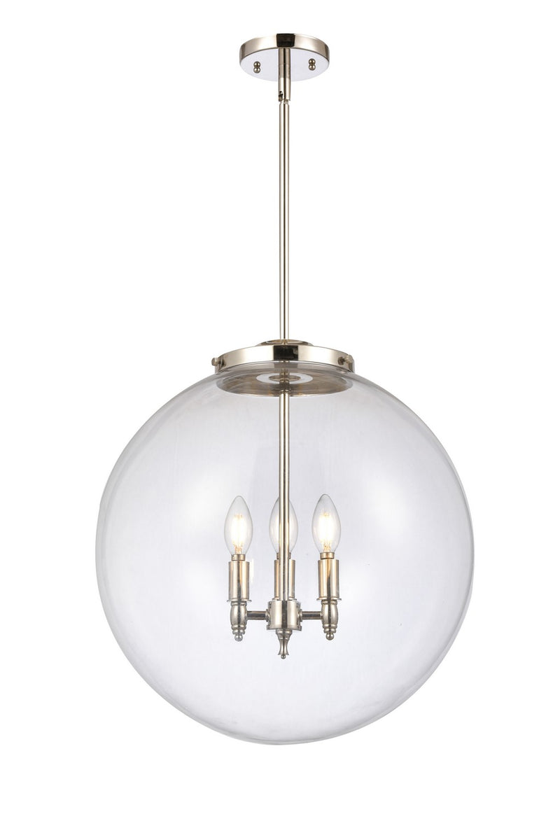 Innovations 221-3S-PN-G202-18-LED LED Pendant, Polished Nickel