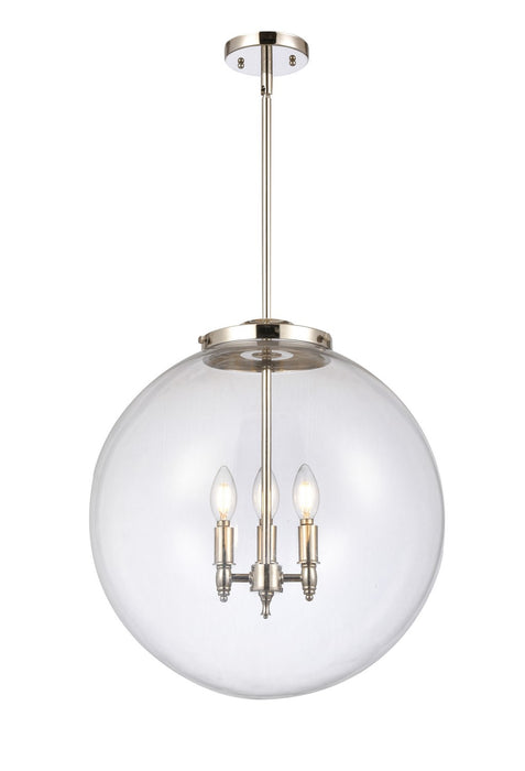 Innovations 221-3S-PN-G202-18-LED LED Pendant, Polished Nickel