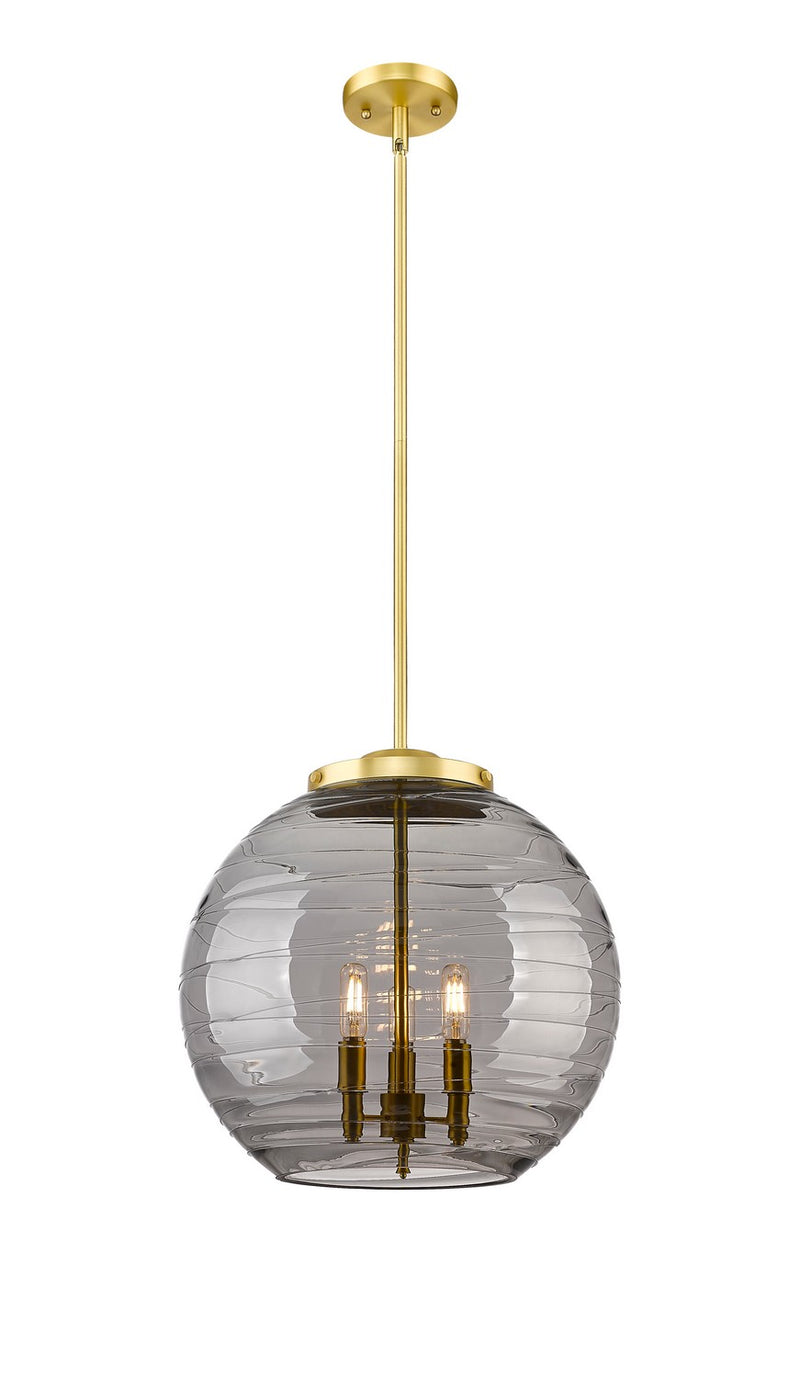 Innovations 221-3S-SG-G1213-16SM Three Light Pendant, Satin Gold