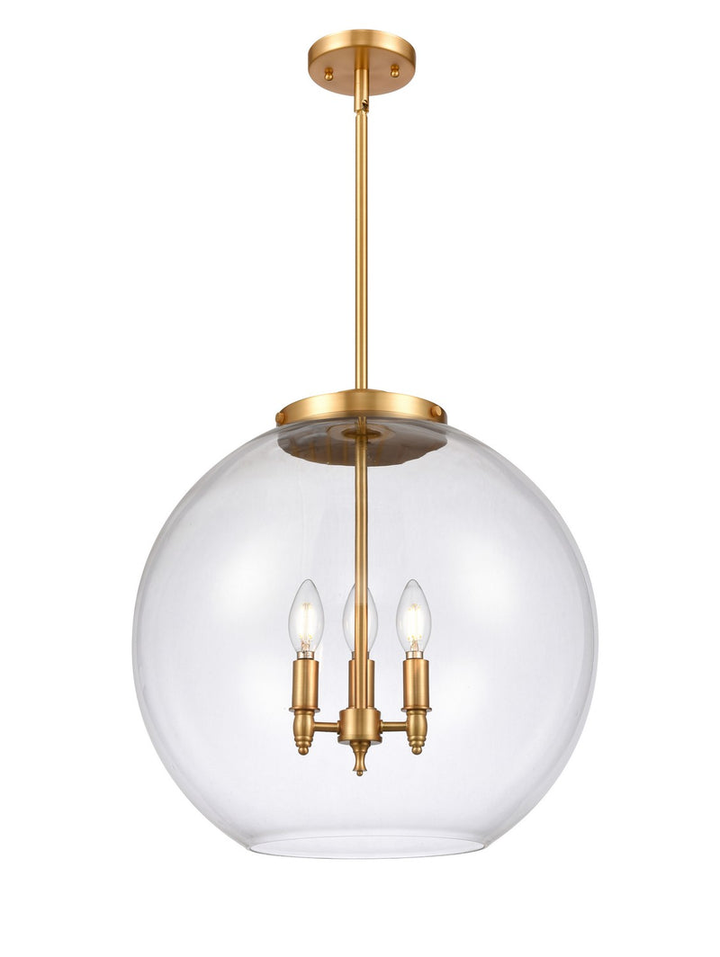 Innovations 221-3S-SG-G122-18 Three Light Pendant, Satin Gold