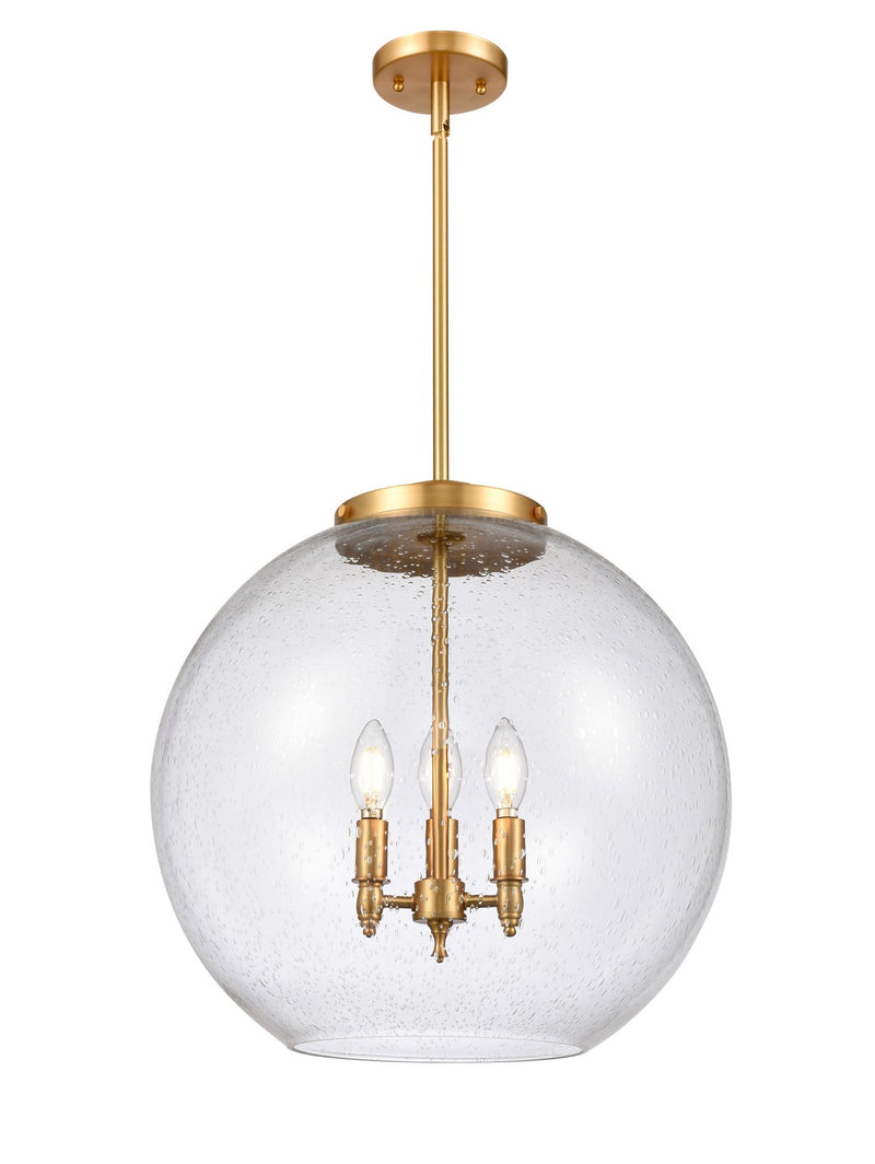 Innovations 221-3S-SG-G124-18 Three Light Pendant, Satin Gold