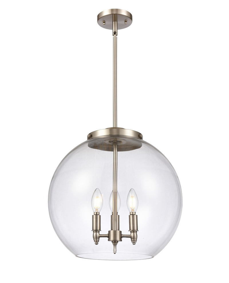 Innovations 221-3S-SN-G122-16 Three Light Pendant, Brushed Satin Nickel