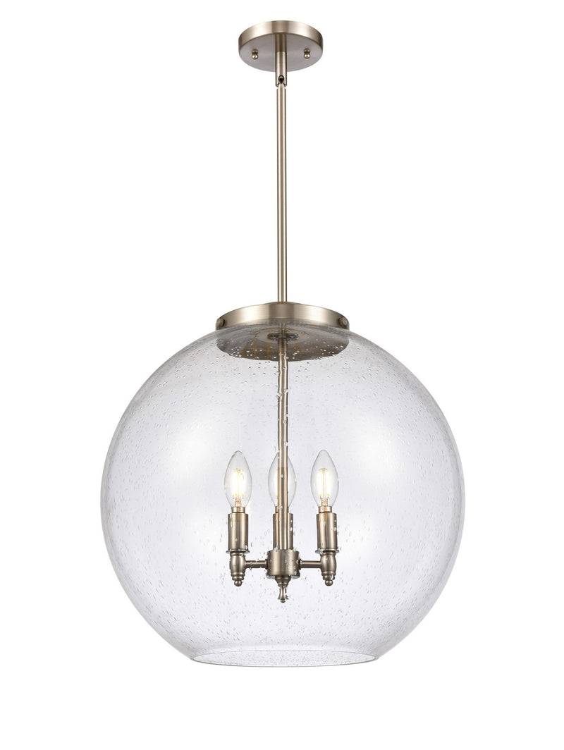Innovations 221-3S-SN-G124-18-LED LED Pendant, Brushed Satin Nickel