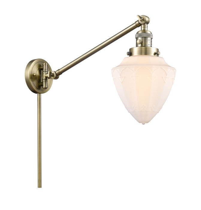 Innovations 237-AB-G661-7-LED LED Swing Arm Lamp, Antique Brass
