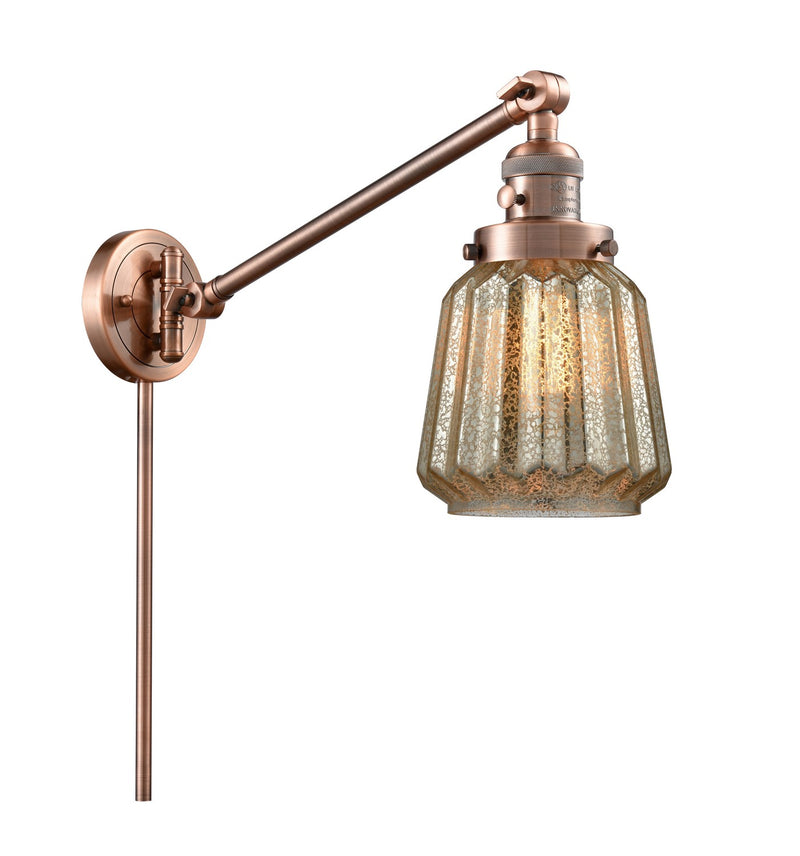 Innovations 237-AC-G146-LED LED Swing Arm Lamp, Antique Copper