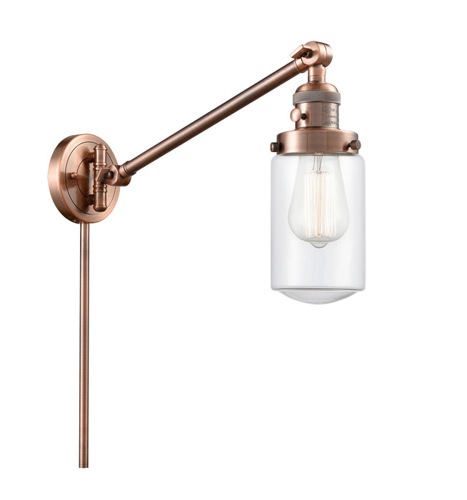 Innovations 237-AC-G312-LED LED Swing Arm Lamp, Antique Copper