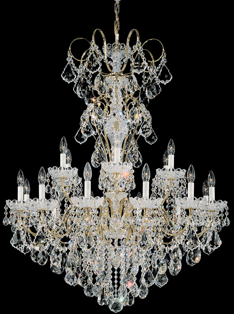 Schonbek 3660-23R 18 Light Chandelier, Etruscan Gold