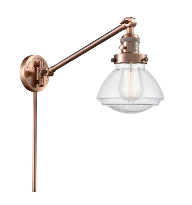 Innovations 237-AC-G324-LED LED Swing Arm Lamp, Antique Copper