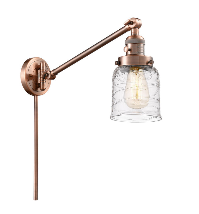 Innovations 237-AC-G513 One Light Swing Arm Lamp, Antique Copper
