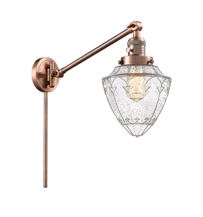 Innovations 237-AC-G664-7 One Light Swing Arm Lamp, Antique Copper