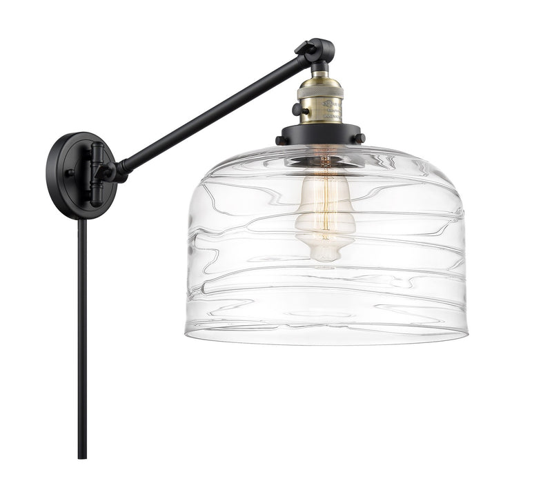 Innovations 237-BAB-G713-L One Light Swing Arm Lamp, Black Antique Brass