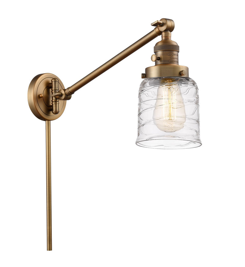 Innovations 237-BB-G513 One Light Swing Arm Lamp, Brushed Brass