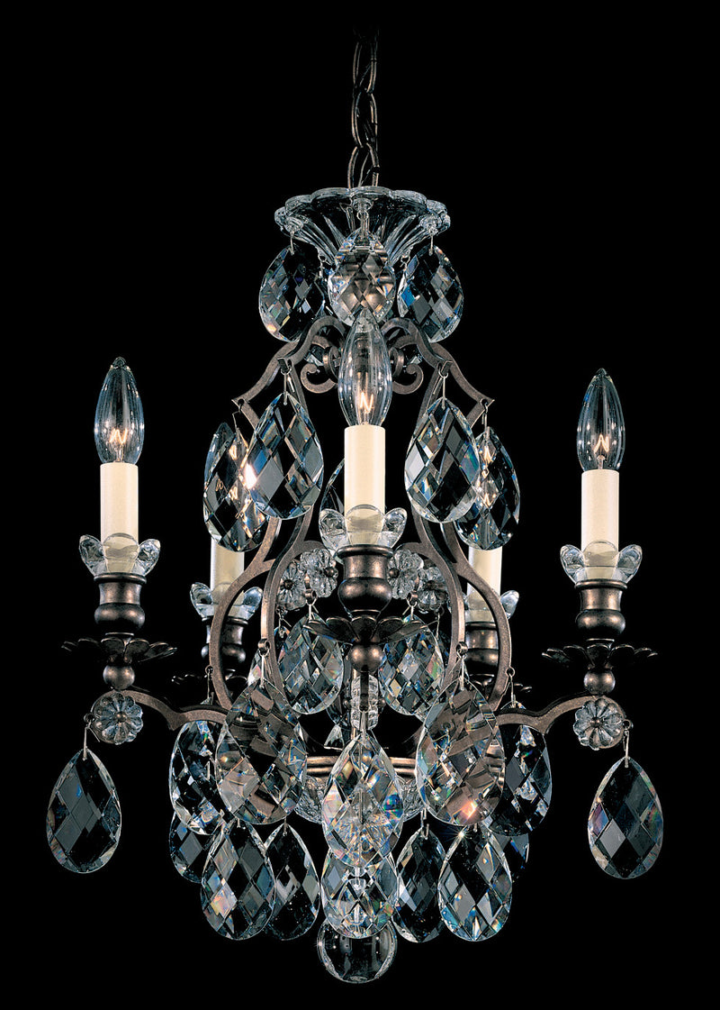 Schonbek 3769-22S Five Light Chandelier, Heirloom Gold