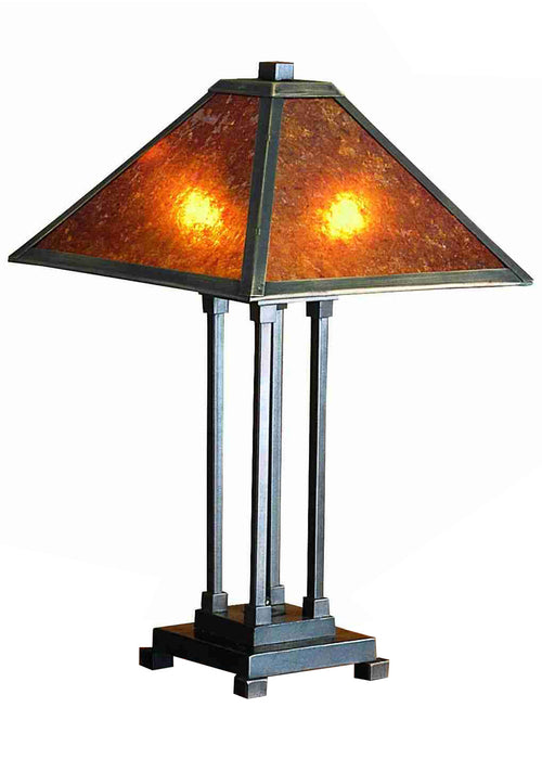 Meyda Tiffany 24217 Two Light Table Lamp, Antique Copper