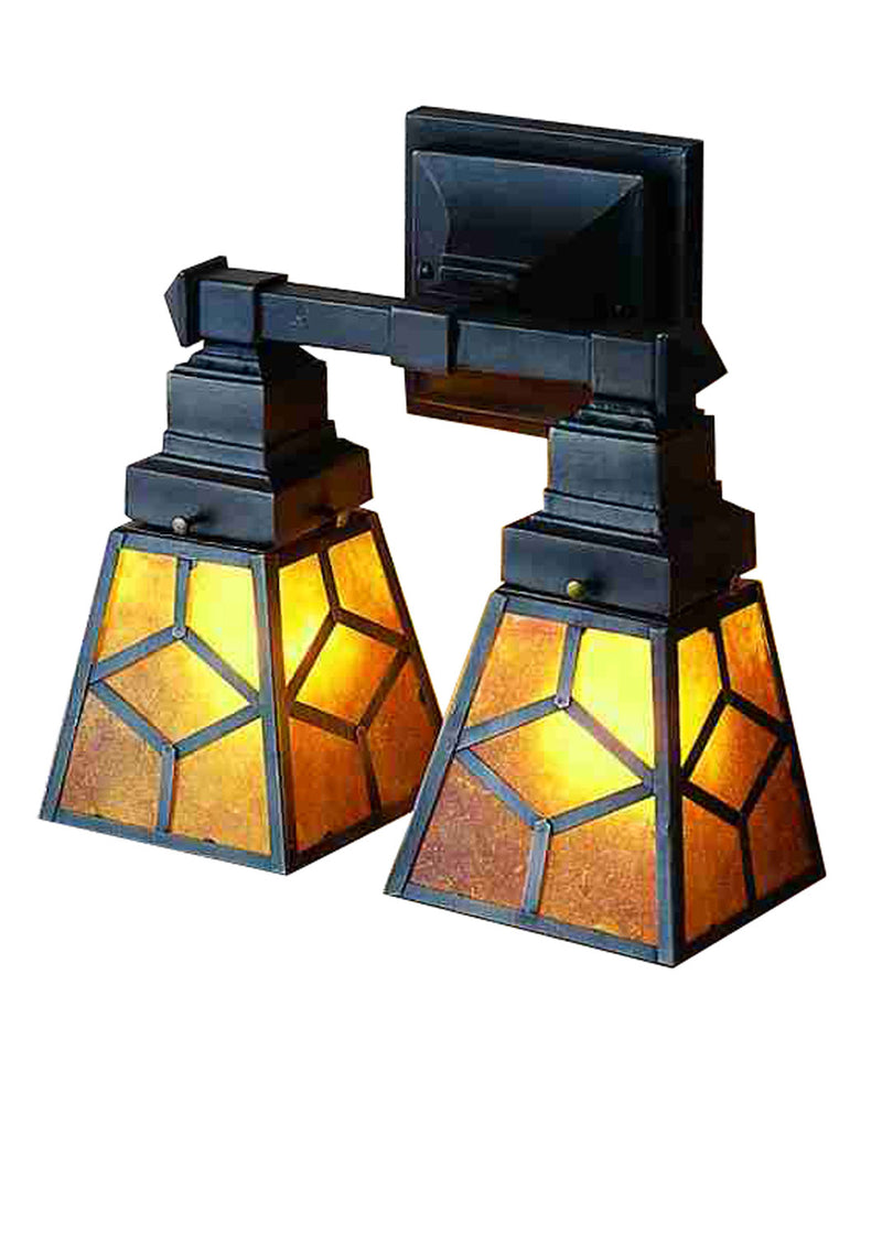 Meyda Tiffany 27882 Two Light Wall Sconce, Mahogany Bronze