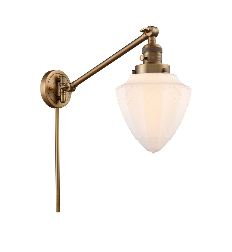 Innovations 237-BB-G661-7 One Light Swing Arm Lamp, Brushed Brass