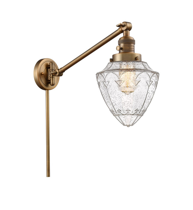 Innovations 237-BB-G664-7 One Light Swing Arm Lamp, Brushed Brass