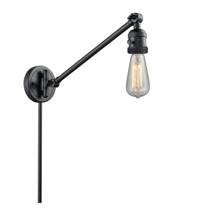 Innovations 237-BK One light Swing Arm With Switch, Matte Black