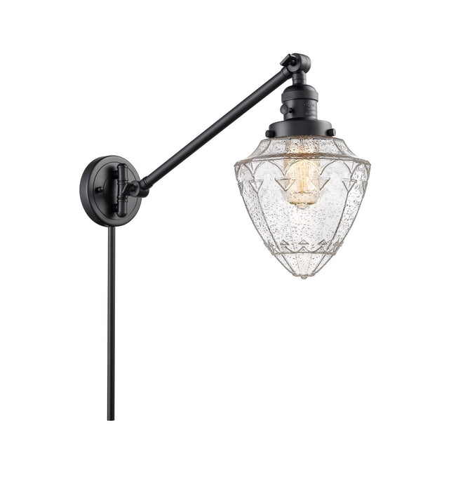 Innovations 237-BK-G664-7 One Light Swing Arm Lamp, Matte Black