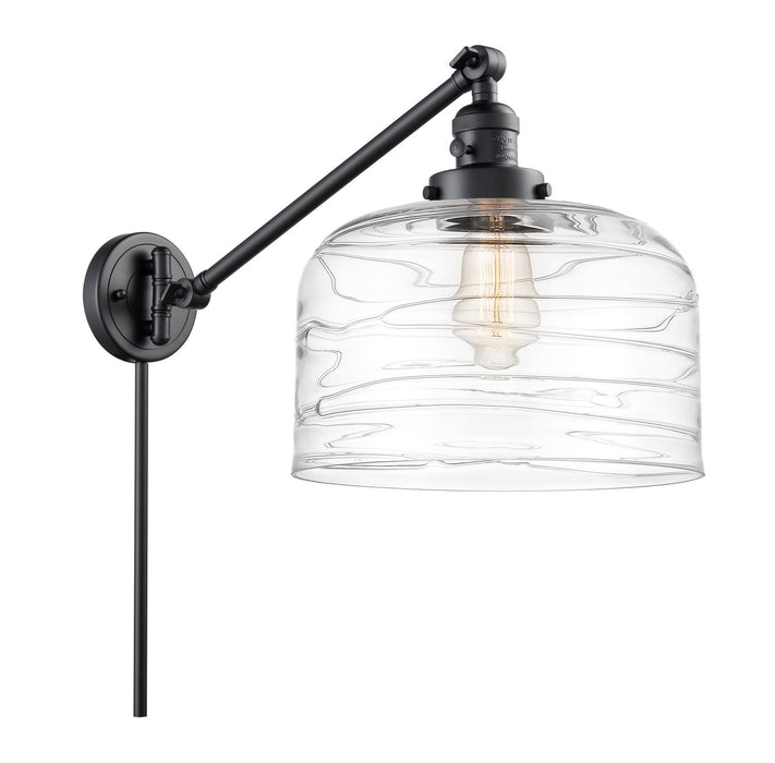 Innovations 237-BK-G713-L One Light Swing Arm Lamp, Matte Black