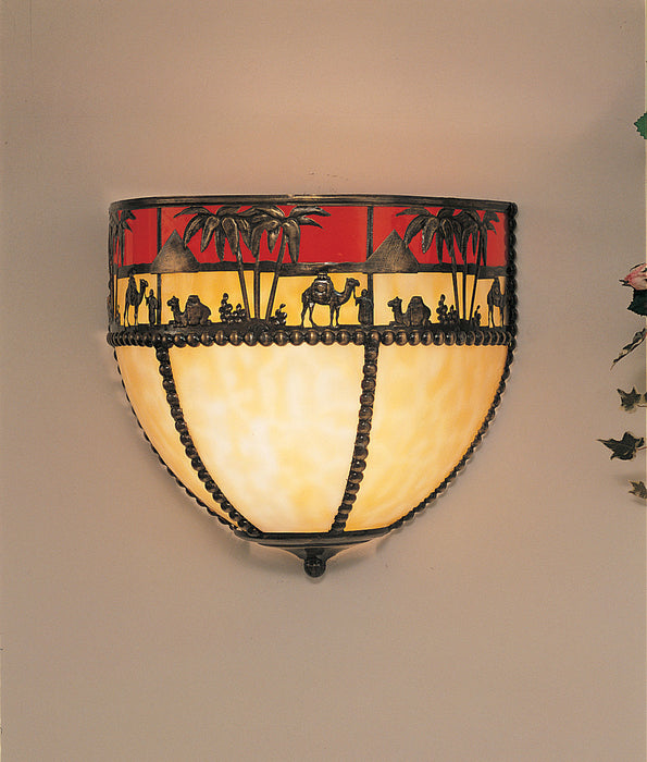 Meyda Tiffany 12235 One Light Wall Sconce, Beige Flame